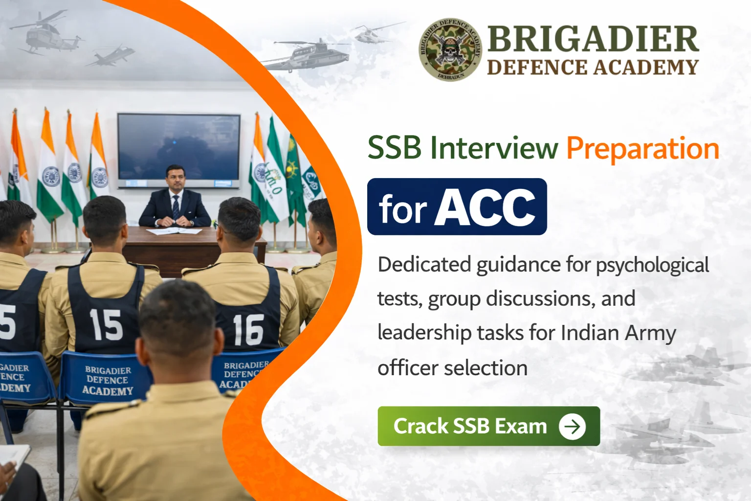 Army Cadet College (ACC) SSB interview preparation training at Brigadier Defence Academy