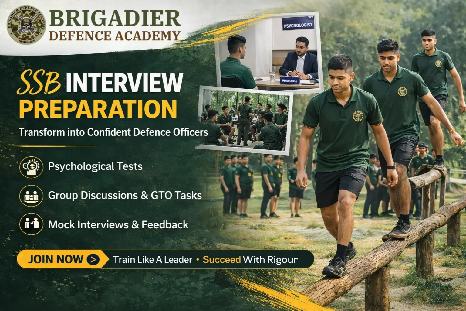 Top NDA Coaching in Dehradun offering professional SSB interview preparation and training