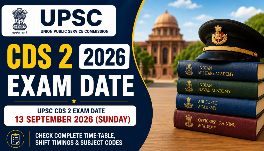 UPSC CDS 2 Exam Date