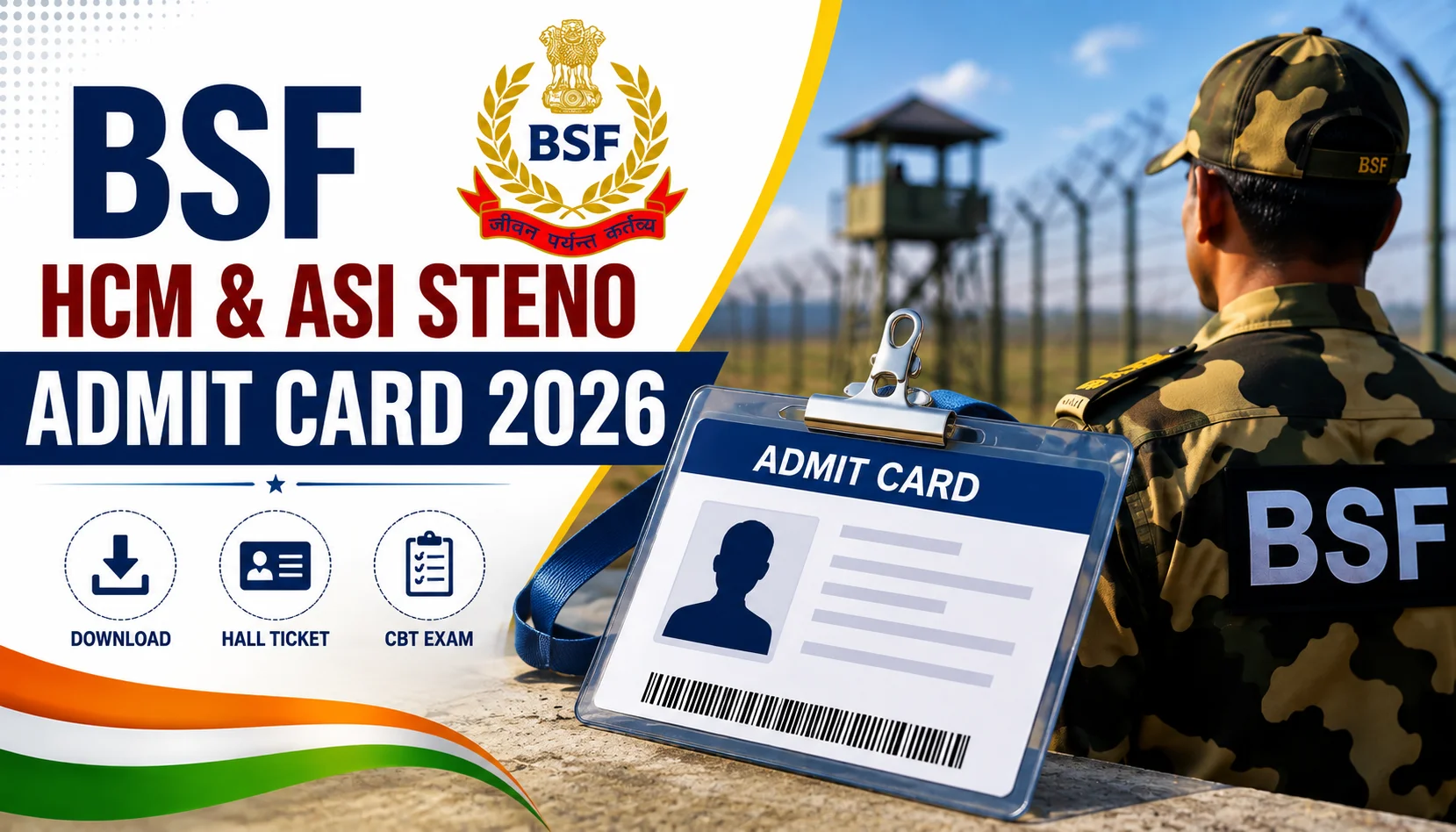 BSF HCM & ASI Steno Admit Card 2026
