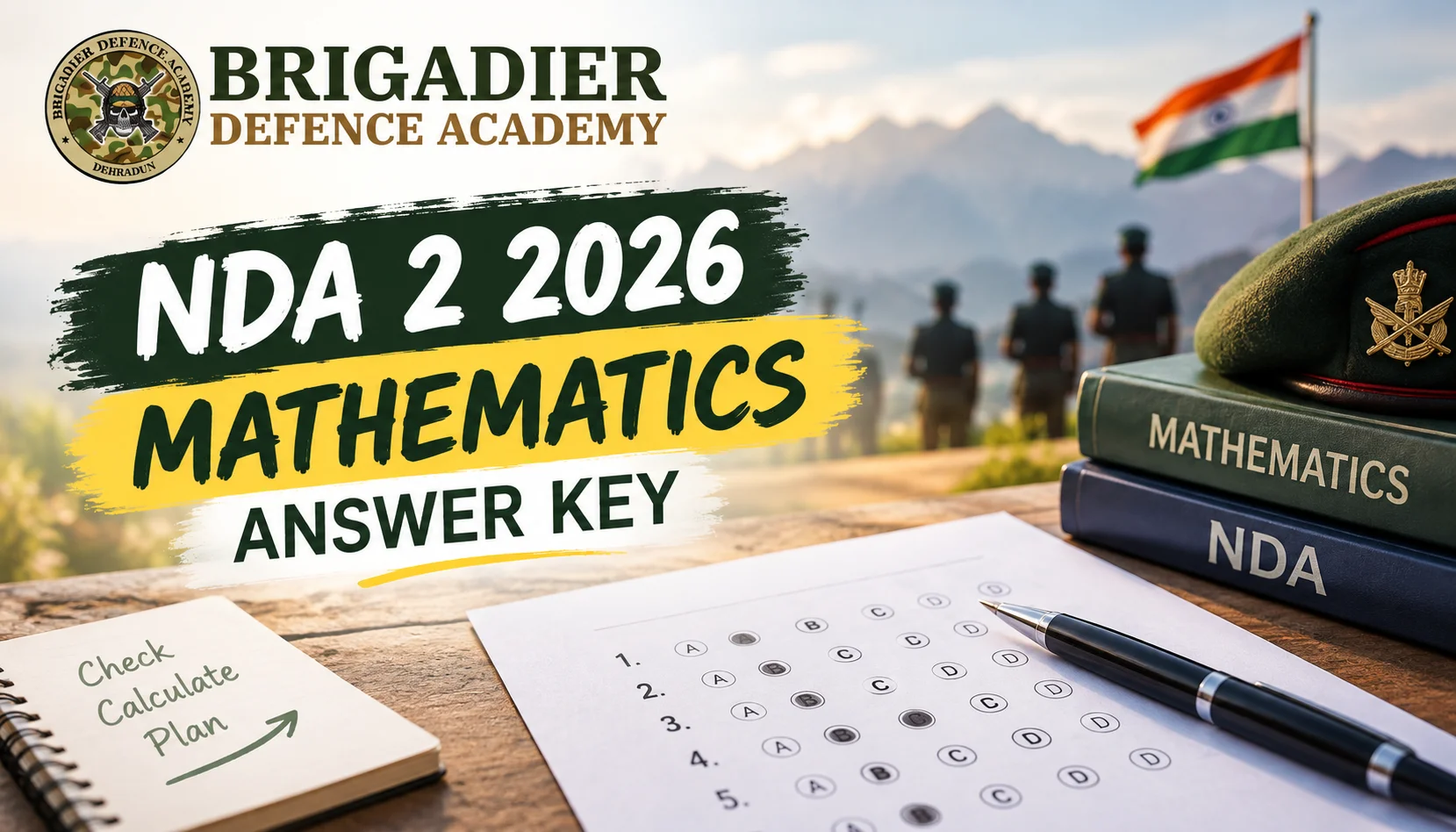 NDA 2 2026 Mathematics Answer Key
